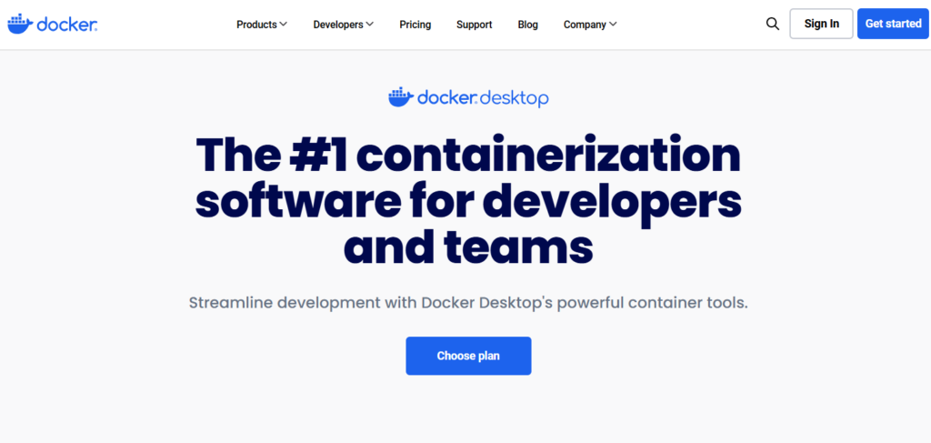 Docker Desktop Website