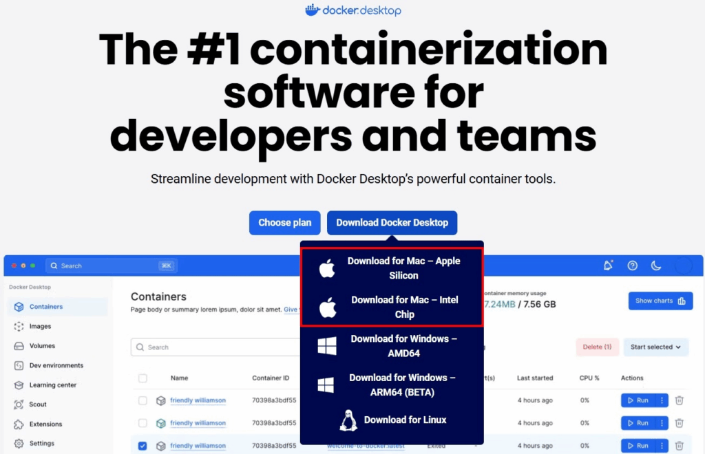 docker download for mac